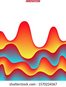 vector modern colorful ripple wave lines for brochure banner and publication