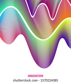 vector modern colorful ripple wave lines for brochure banner and publication