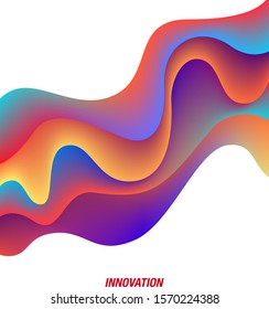 vector modern colorful ripple wave lines for brochure banner and publication