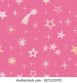 Vector modern colorful seamless background with star shape. Use it for wallpaper, textile print, pattern fills, web page, surface textures, wrapping paper, design of presentation