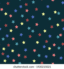 Vector modern colorful seamless background with star shape. Use it for wallpaper, textile print, pattern fills, web page, surface textures, wrapping paper, design of presentation
