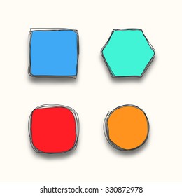 Vector modern colorful set of web elements design