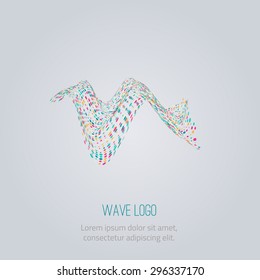 Vector modern colorful sound wave logo concept for your business