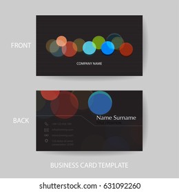 Vector modern and colorful stylish on dark grey business card name card design template