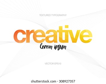 Vector modern colorful textured typography with wireframes on the background - Creative