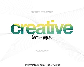 Vector modern colorful textured typography with wireframes on the background - Creative