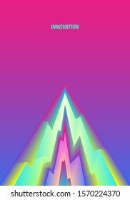 vector modern colorful thunderbolt for brochure banner and publication