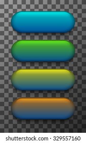 Vector modern colorful web buttons set on white background
