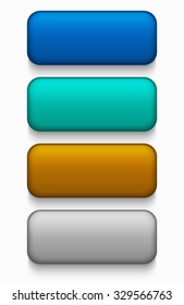 Vector modern colorful web buttons set on white background