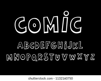 Vector of modern comical font