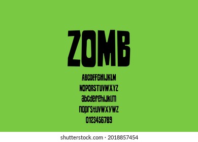Vector del tipo de letra y alfabeto cómico moderno