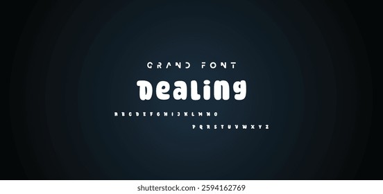 Vector of modern comical font and alphabet. Playful style font design, colorful childish alphabet, letters and numbers vector illustration