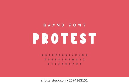 Vector of modern comical font and alphabet. Playful style font design, colorful childish alphabet, letters and numbers vector illustration