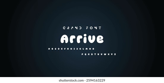 Vector of modern comical font and alphabet. Playful style font design, colorful childish alphabet, letters and numbers vector illustration