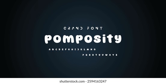Vector of modern comical font and alphabet. Playful style font design, colorful childish alphabet, letters and numbers vector illustration