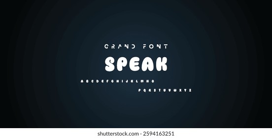 Vector of modern comical font and alphabet. Playful style font design, colorful childish alphabet, letters and numbers vector illustration