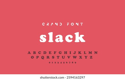 Vector of modern comical font and alphabet. Playful style font design, colorful childish alphabet, letters and numbers vector illustration