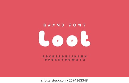 Vector of modern comical font and alphabet. Playful style font design, colorful childish alphabet, letters and numbers vector illustration