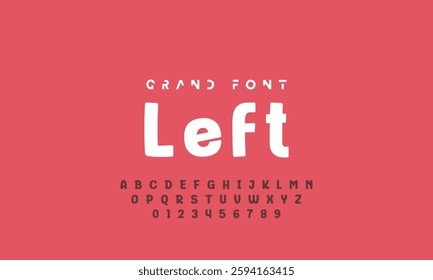 Vector of modern comical font and alphabet. Playful style font design, colorful childish alphabet, letters and numbers vector illustration