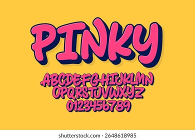 Vetor de fonte cômica moderna e alfabeto. Design de fonte estilo divertido, alfabeto infantil colorido, letras e números ilustração vetorial