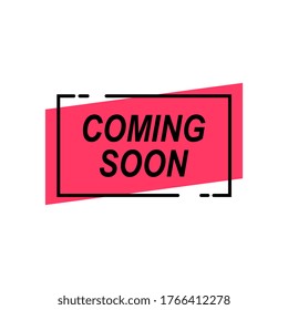 Vector Modern Coming Soon Illustration Label