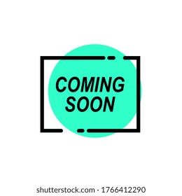 Vector Modern Coming Soon Illustration Label