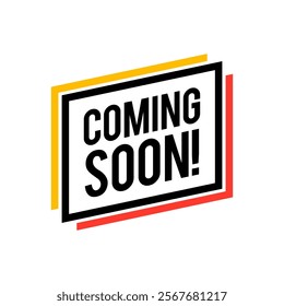 Vector Modern Coming Soon Label