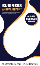 Vector modern company business corporate annual report flyer template design