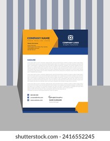 vector modern company letterhead with professional design