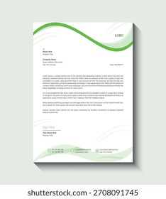 vector modern company letterhead template design