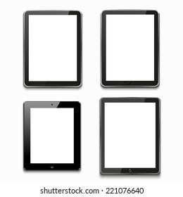 vector modern computer tablets on white background. Eps10