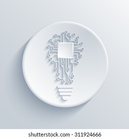 Vector modern concept light bulb with circuit board