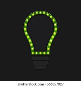 Vector modern concept retro billboard and idea or light bulb background with place for your text