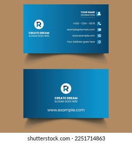 Vector Modern Corporate and Clean Business Card Template 
