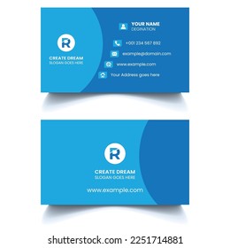 Vector Modern Corporate and Clean Business Card Template 