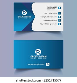 Vector Modern Corporate and Clean Business Card Template 