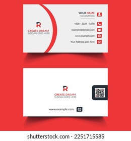 Vector Modern Corporate and Clean Business Card Template 