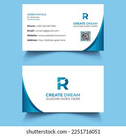 Vector Modern Corporate and Clean Business Card Template 