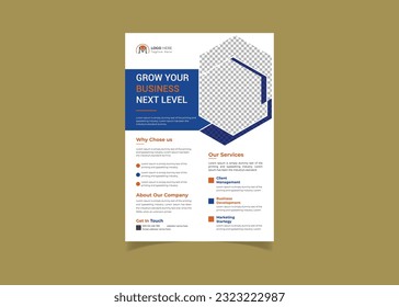 Vector modern corporate flyer template