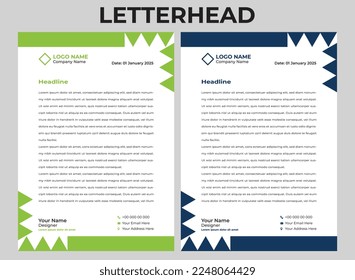 Diseño de plantillas de membrete empresarial modernas para vectores