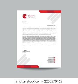 Vector modern corporate letterhead template