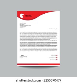 Vector modern corporate letterhead template