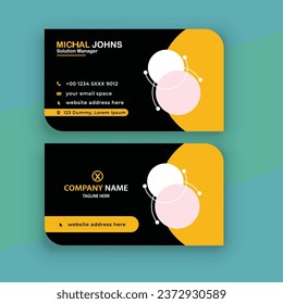 Vector Modern Creative and Attractive, Clean Business Card Template Design