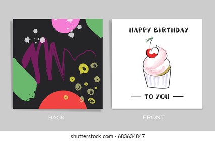vector modern creative birthday card template