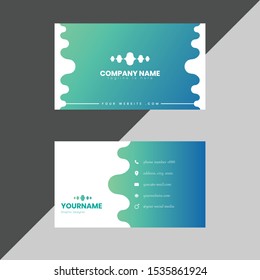 Vector Modern Creative Business Card Template with gradient colors