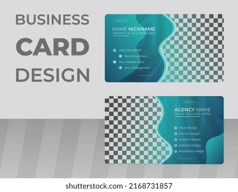 Vector Modern Creative  Business Card Template and name card, horizontal simple clean template vector design, layout.