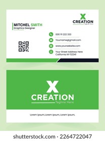  Vector modern creative business card and name card, horizontal simple clean template vector design, layout in rectangle size.Creative and Clean Business Card Template