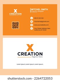  Vector modern creative business card and name card, horizontal simple clean template vector design, layout in rectangle size.Creative and Clean Business Card Template
