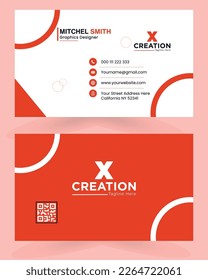  Vector modern creative business card and name card, horizontal simple clean template vector design, layout in rectangle size.Creative and Clean Business Card Template