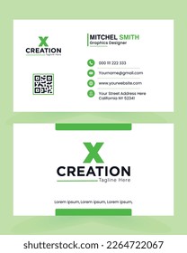  Vector modern creative business card and name card, horizontal simple clean template vector design, layout in rectangle size.Creative and Clean Business Card Template